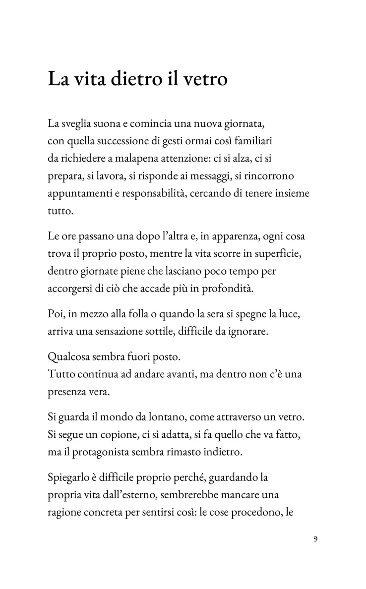 Pagina originale 9, inizio di La vita dietro il vetro